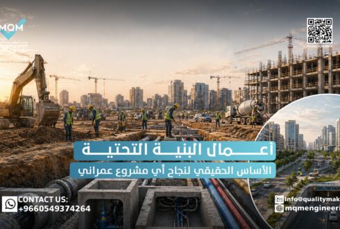 أعمال البنية التحتية: الأساس الحقيقي لنجاح أي مشروع عمراني